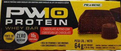 PW10 probene Barra de proteínas sabor chocolate com cobertura sabor chocolate ao leite sem adição de açúcar — | Farmácia Resyla
