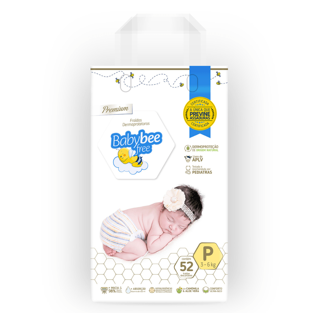 Fralda Baby Bee Free Dermoprotetora P Com 52 Unidades — | Farmácia Resyla