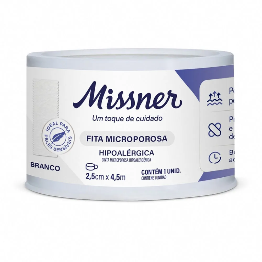Fita Microporosa Missner 2,5cmx4,5m — | Farmácia Resyla