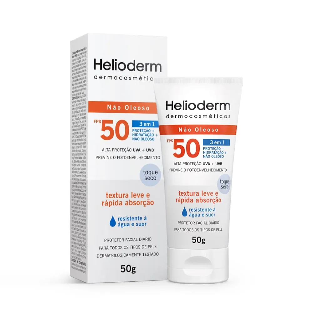 Protetor Solar Helioderm 3 Em 1 Fps50 50g — | Farmácia Resyla