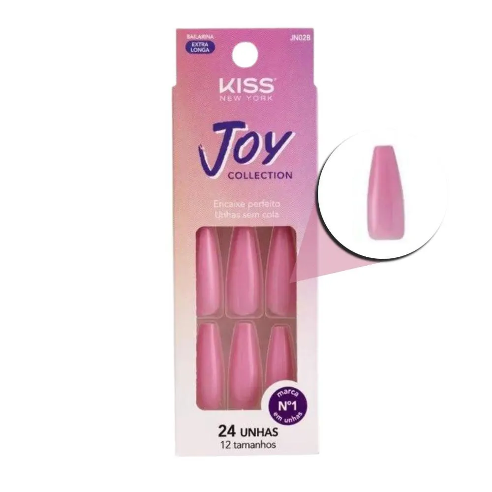 Unhas Postiças Kiss Ny Joy Collection Bailarina 24un Jn02b — Kiss | Farmácia Resyla