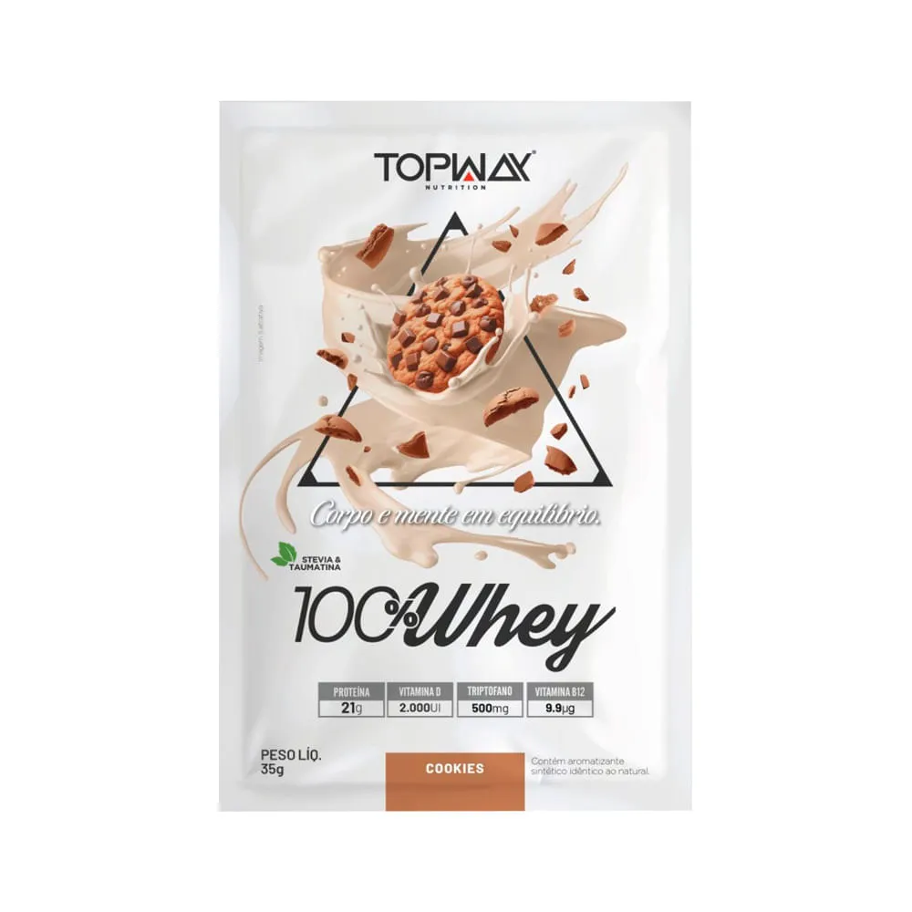Topway 100% Whey 35gr Cookies — | Farmácia Resyla