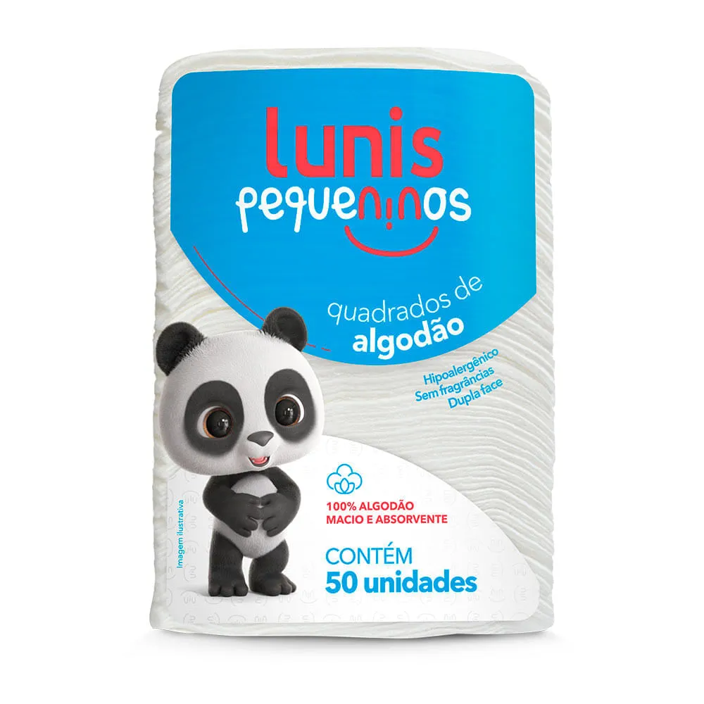 Algodao Lunis Pequeninos C/50 Quadrados — | Farmácia Resyla
