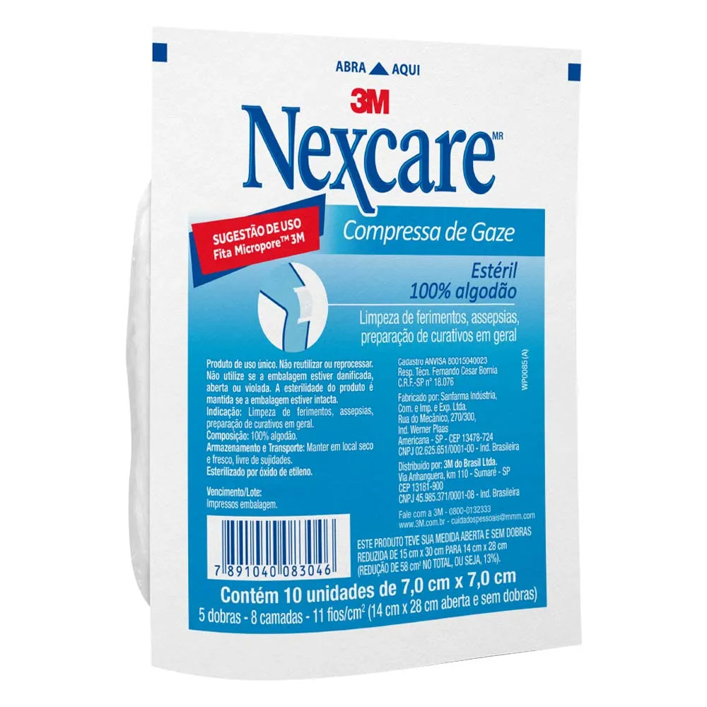 Compressa Gaze 3m Nexcare Com 10 70cmx70cm Esteril — | Farmácia Resyla