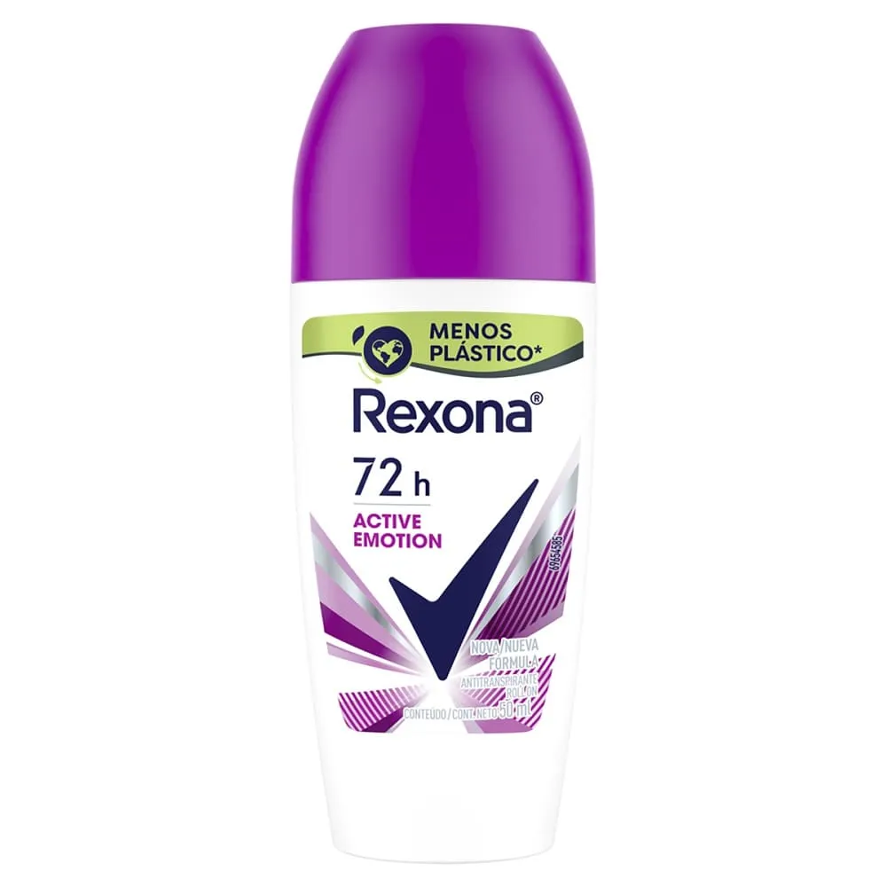 Desodorante Rexona Feminino Roll On Active Emotion 50ml — Rexona | Farmácia Resyla