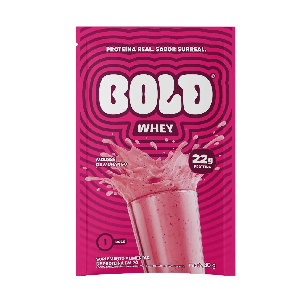 Suplemento Bold Whey Mousse De Morango 30g — | Farmácia Resyla