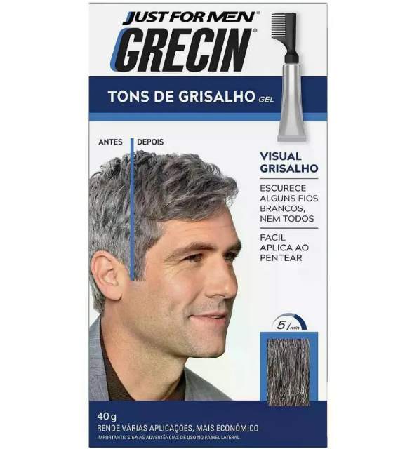 Shampoo Tonalizante em Gel Grecin 5 Visual de Grisalho Fácil de Aplicar 40g — | Farmácia Resyla