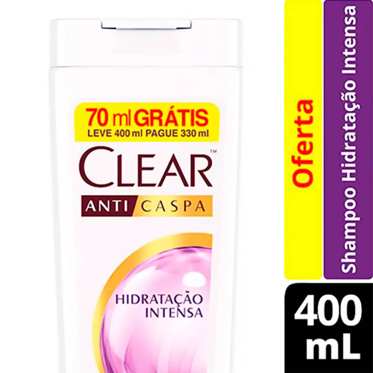 Shampoo Anticaspa Clear Hidratação Intensa 400ml — Clear | Farmácia Resyla