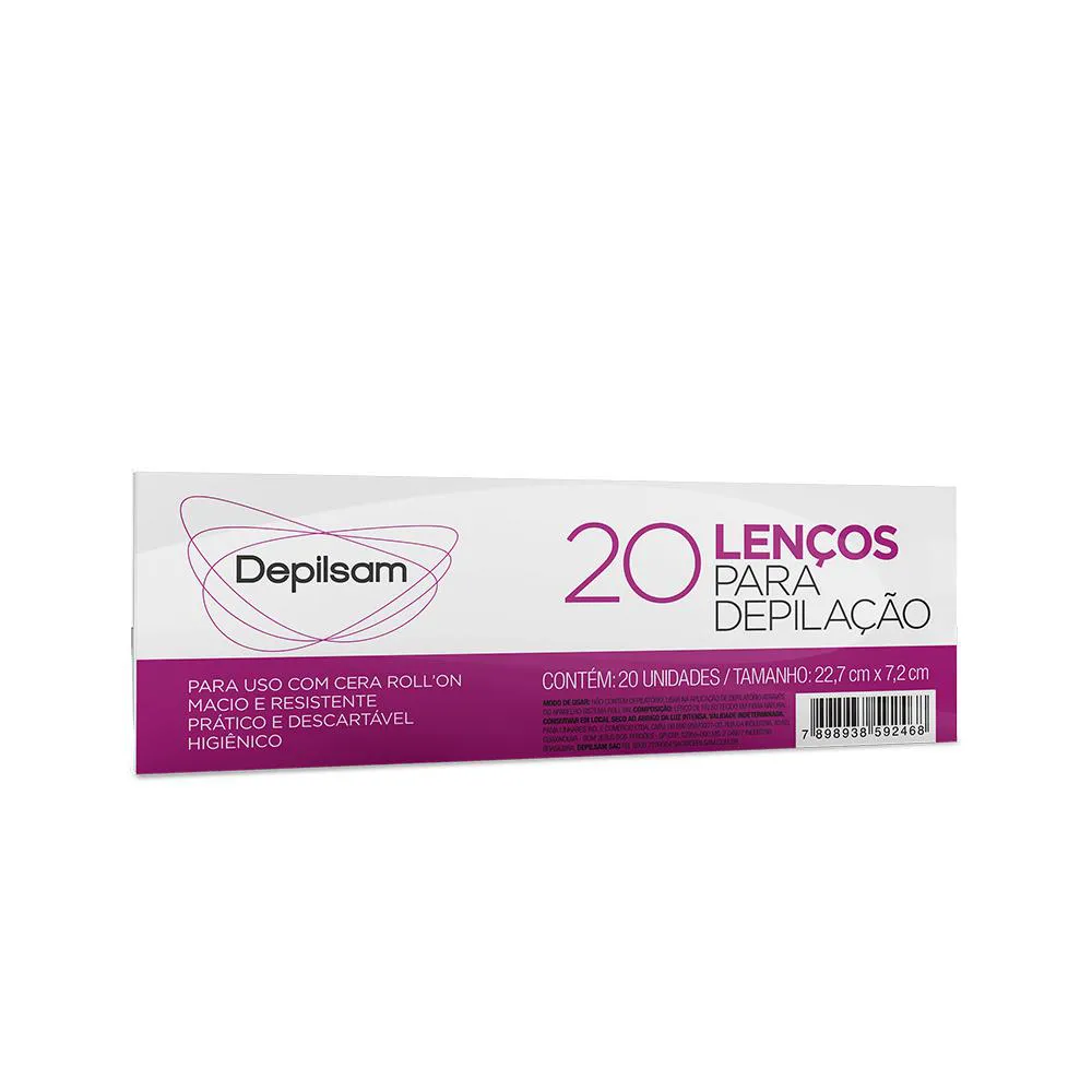 Lenços para Depilação Depilsam 20 Folhas — Depilsam | Farmácia Resyla