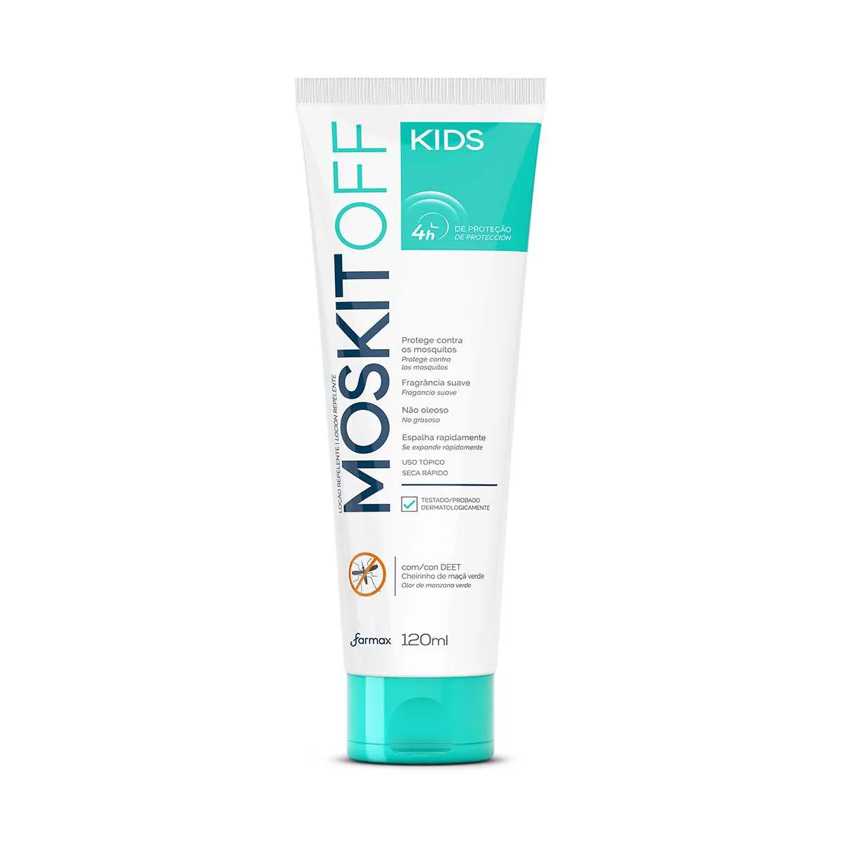 Repelente de Inseto Infantil Moskitoff Kids com DEET Loção 120ml — | Farmácia Resyla