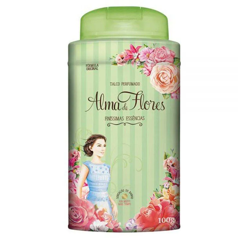 Talco Perfumado Alma de Flores Finíssimas Essências Adulto 100g — | Farmácia Resyla