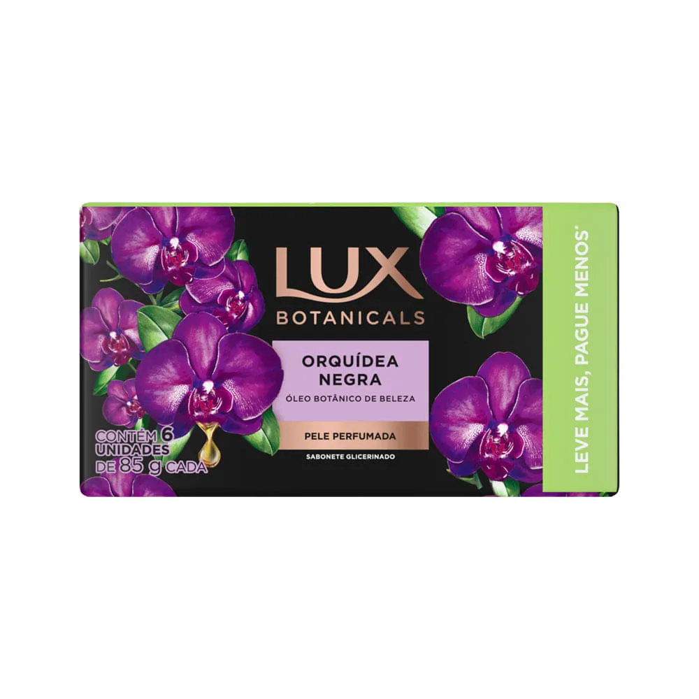 Sabonete Em Barra Lux Botanicals Orquidea Negra Com 6 Unidades De 85gr Cada — Lux | Farmácia Resyla