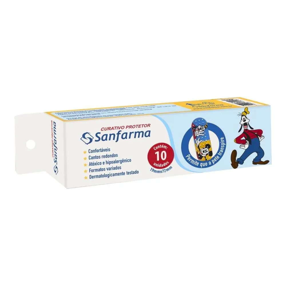Curativo Sanfarma Mickey E Amigos 10 Unidades — | Farmácia Resyla