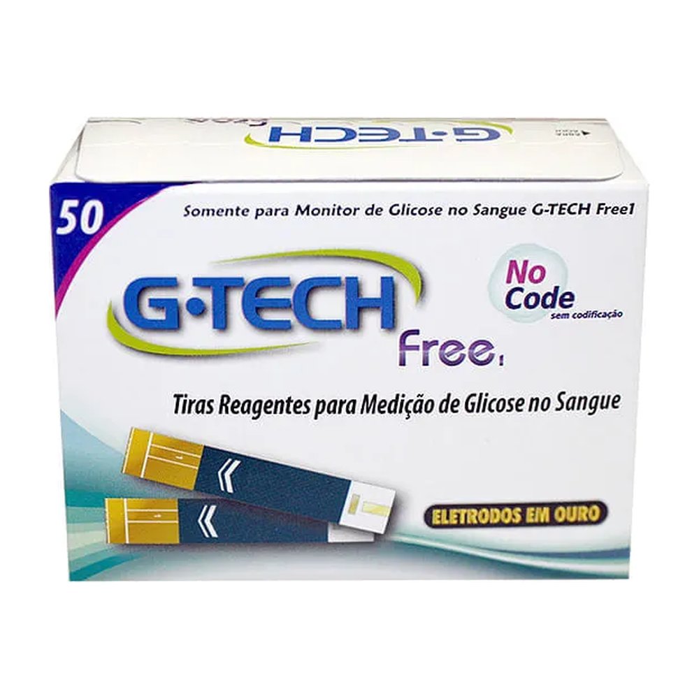 G-tech Free 1 No Code Com 50 Tiras Reagentes — | Farmácia Resyla