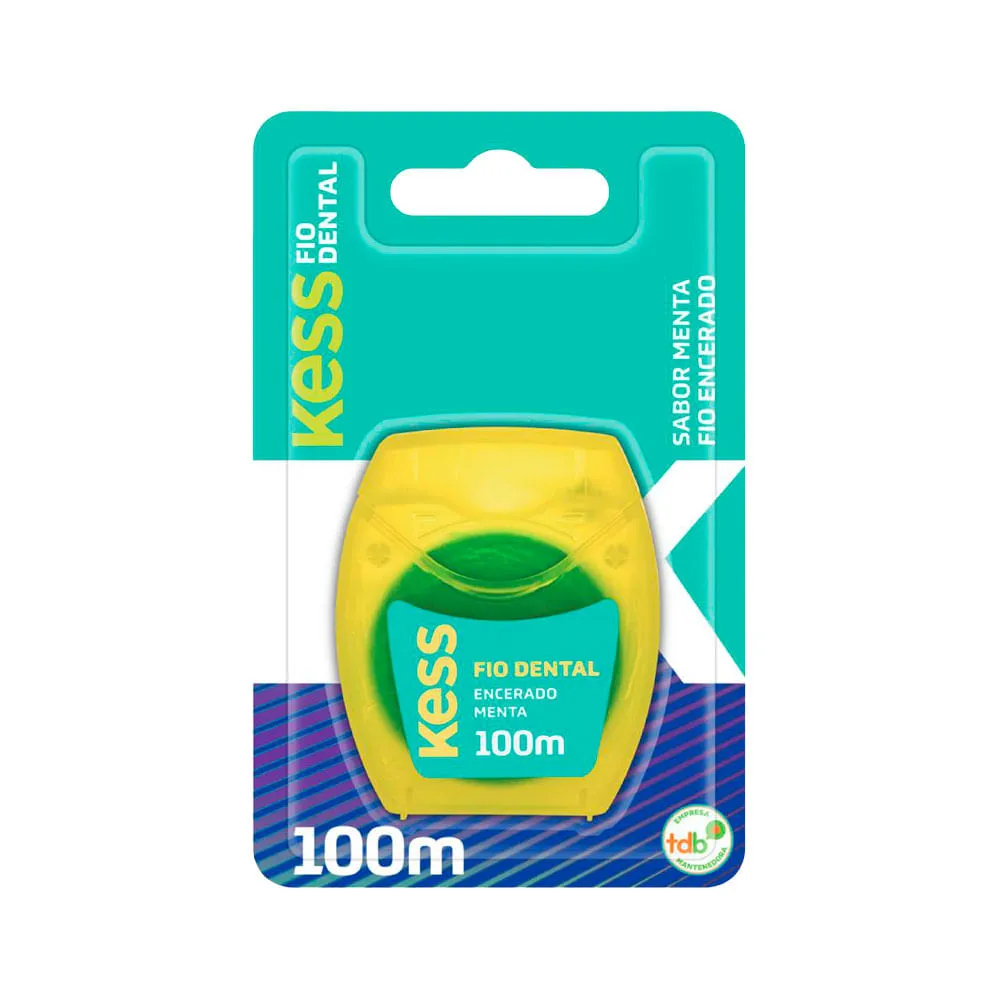 Fio Dental Kess 100m Encerado Sabor Menta — | Farmácia Resyla