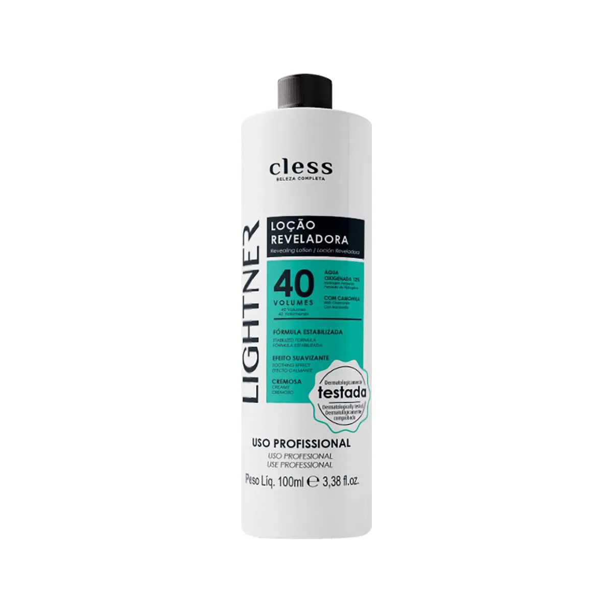 Água Oxigenada Cremosa Lightner 40 Volume com 100ml — | Farmácia Resyla