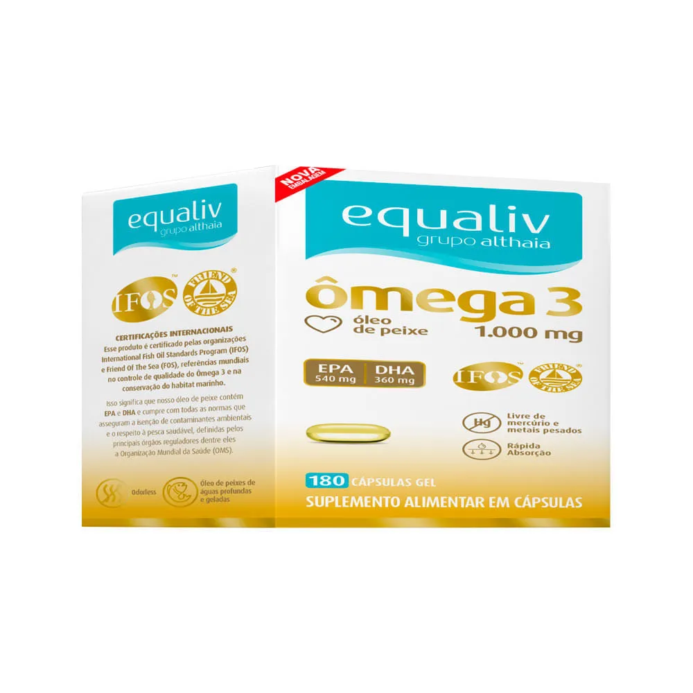 Equaliv Omega 3 1000mg Com 180 Capsulas Althaia — | Farmácia Resyla