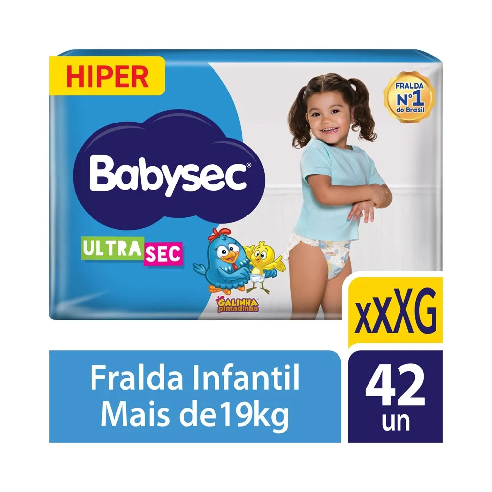 Fralda Babysec Galinha Pintadinha Xxxg Ultrasec Hiper Com 42 Unidades — | Farmácia Resyla