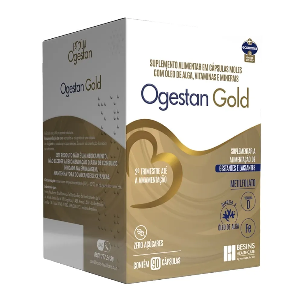 Suplemento Alimentar Ogestan Gold Gestante E Lactante 90 Capsulas — | Farmácia Resyla