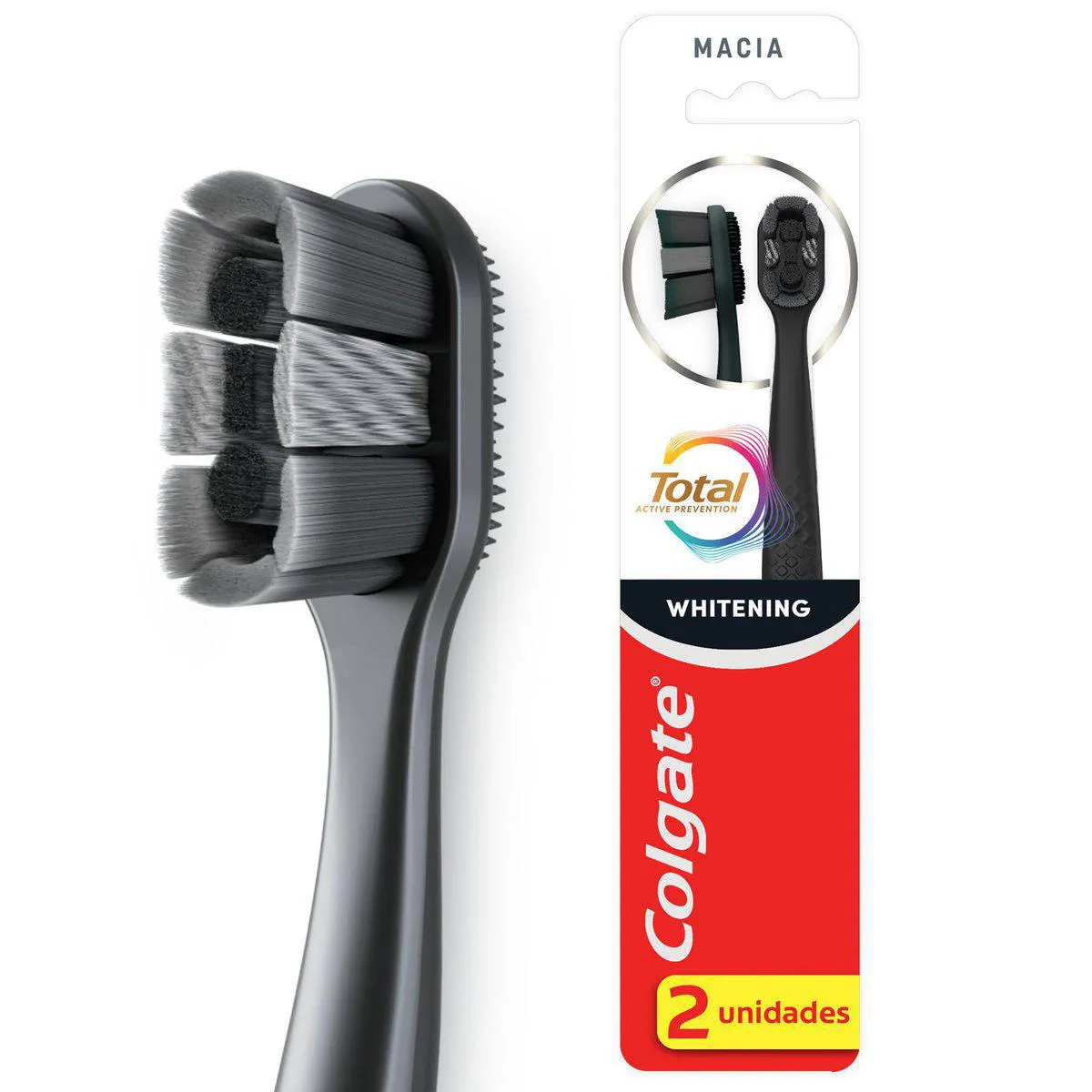 Escova de Dente Colgate Total Whitening Macia 2 unidades — Colgate | Farmácia Resyla