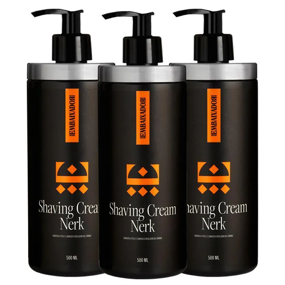 Kit 03 Shaving Cream Nerk Embaixador 500ml — | Farmácia Resyla
