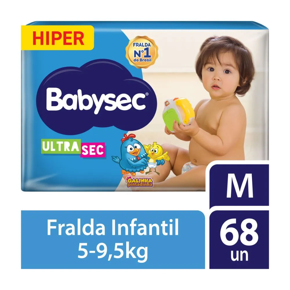 Fralda Babysec Ultrasec Galinha Pintadinha Hiper M 68 Unidades — | Farmácia Resyla