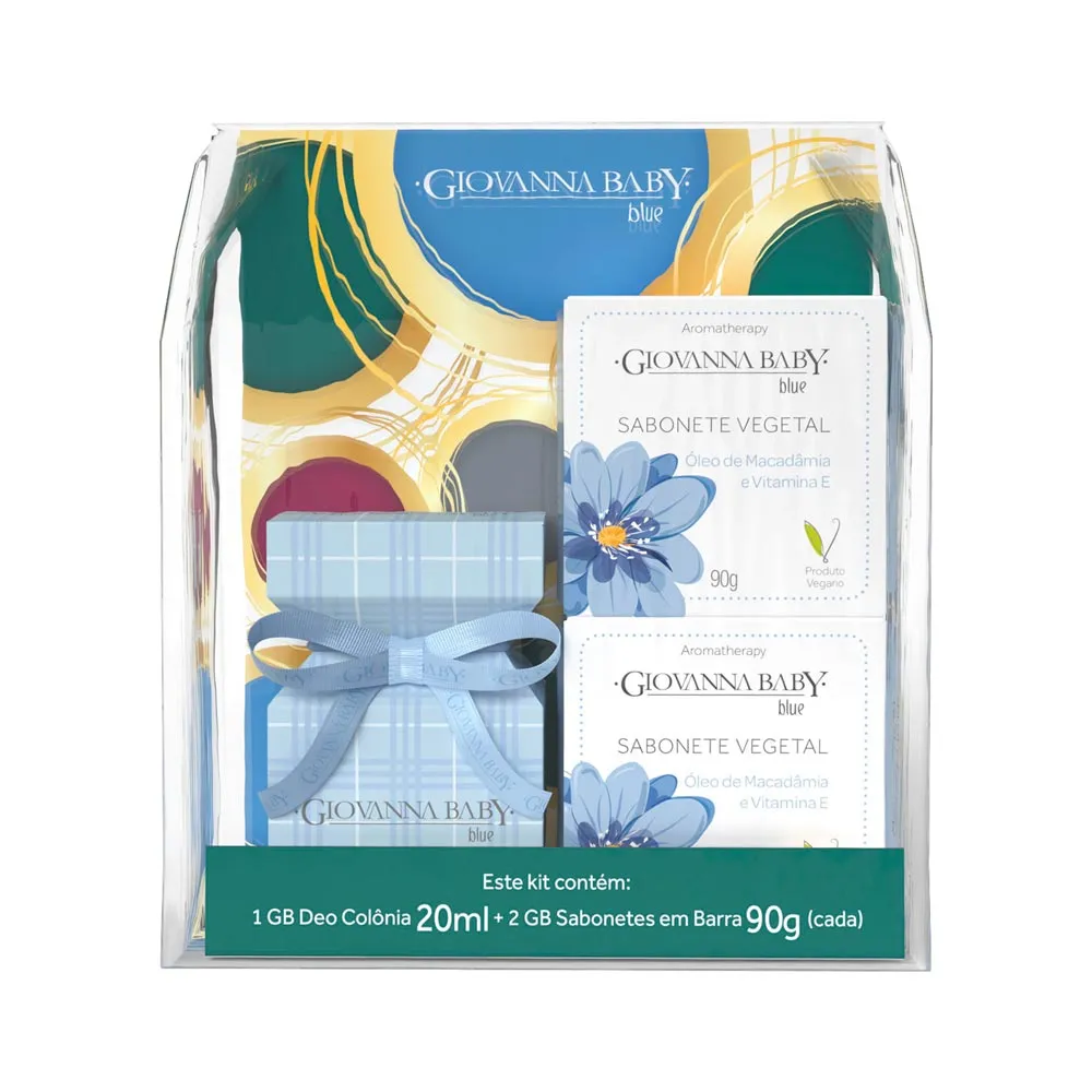 Deo Colonia Giovanna Baby 20ml + 2 X 90gr Blue — Giovanna Baby | Farmácia Resyla