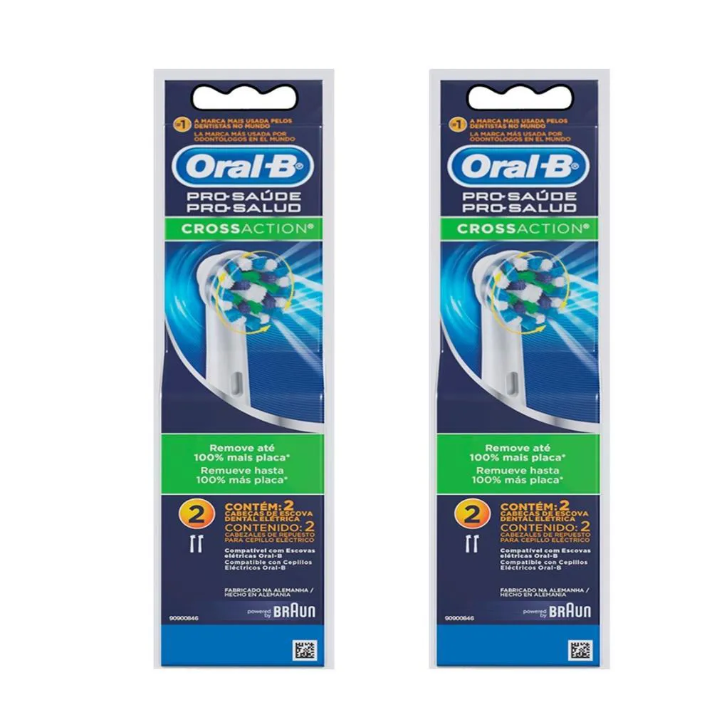 Kit Refil Escova Elétrica Oral-B Cross Action Leve 4 Pague 2 — Oral-B | Farmácia Resyla