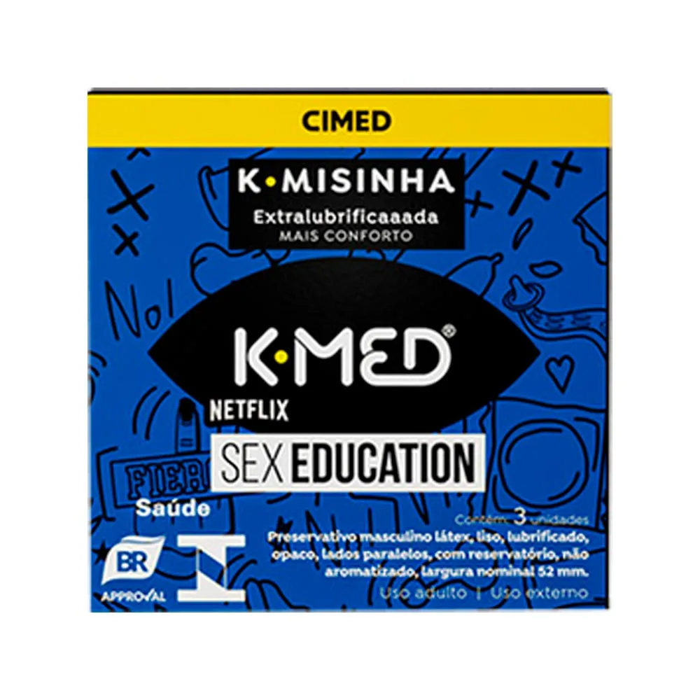 Preservativo K-med Sex Education Com 3 Extralubrificada — | Farmácia Resyla