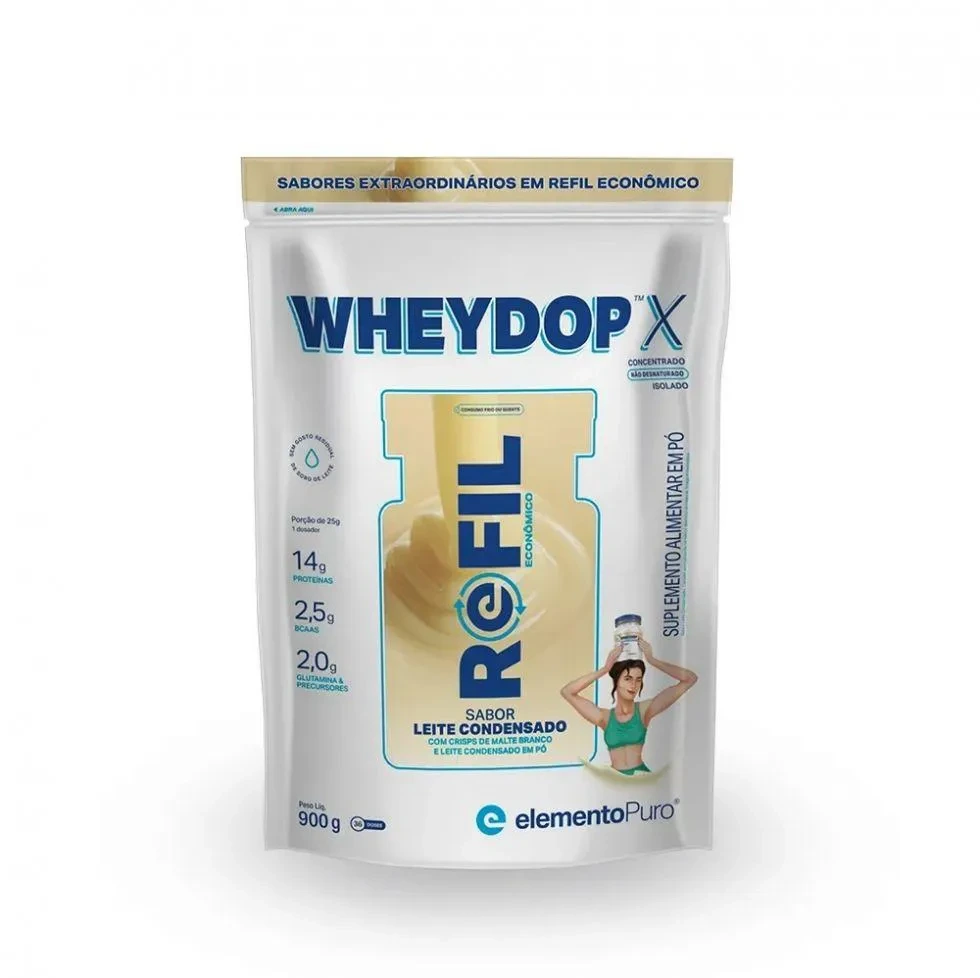 Wheydop-x Refil (900g) – Sabor: Leite Condensado — | Farmácia Resyla