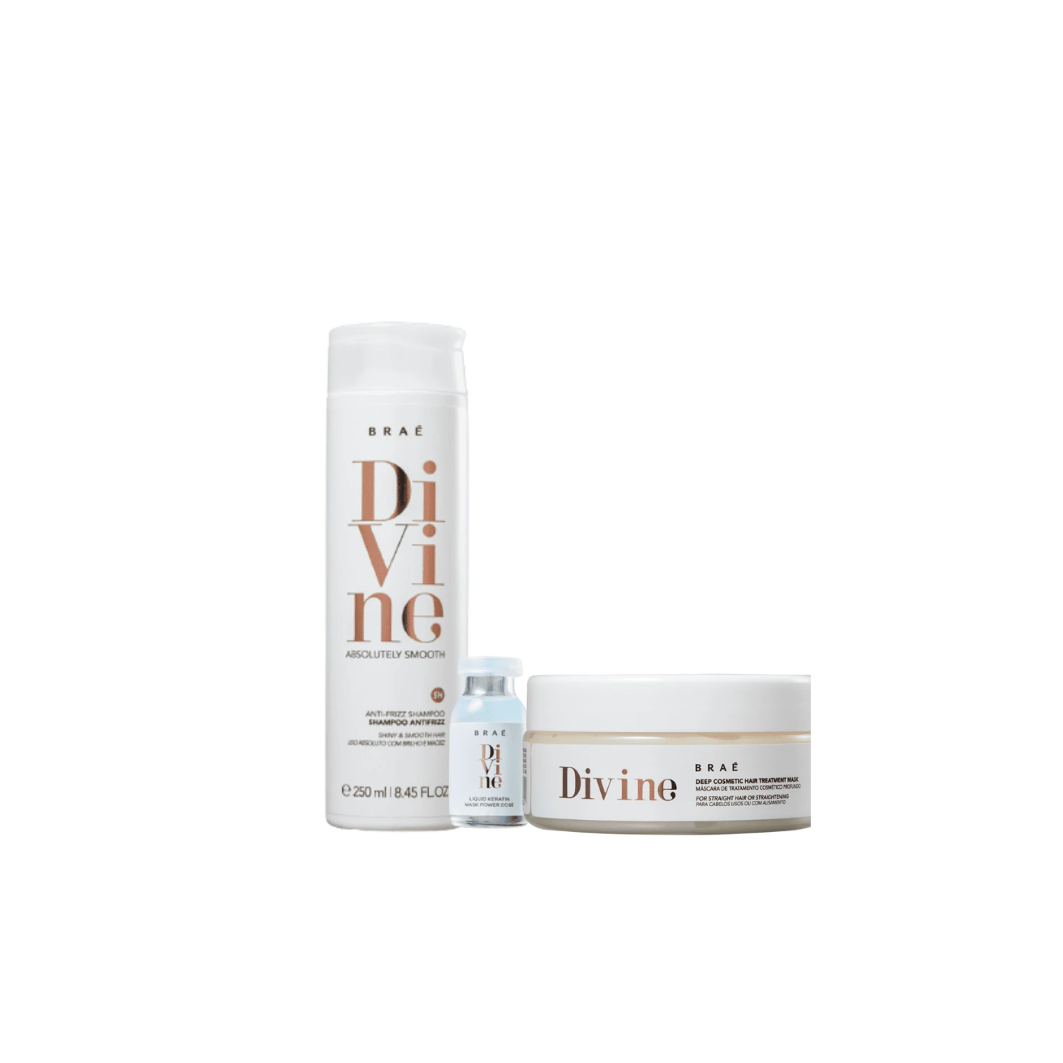 Kit Shampoo, Máscara e Ampola Divine – Braé — Braé | Farmácia Resyla