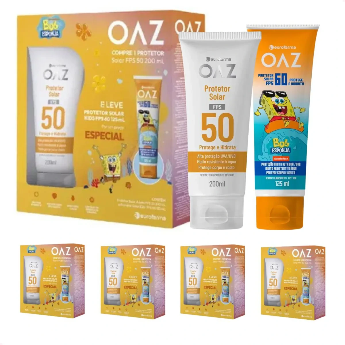 Kit 4 – Kit Protetor Solar Fps 50 200Ml + Baby Fps 60 125Ml — | Farmácia Resyla