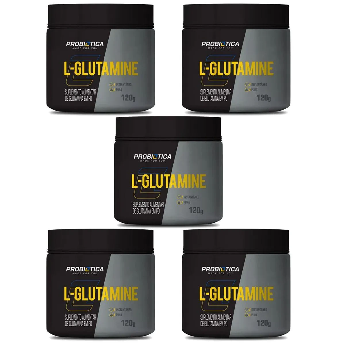 Kit 5X L-Glutamine – 120G – Probiótica — Probiótica | Farmácia Resyla