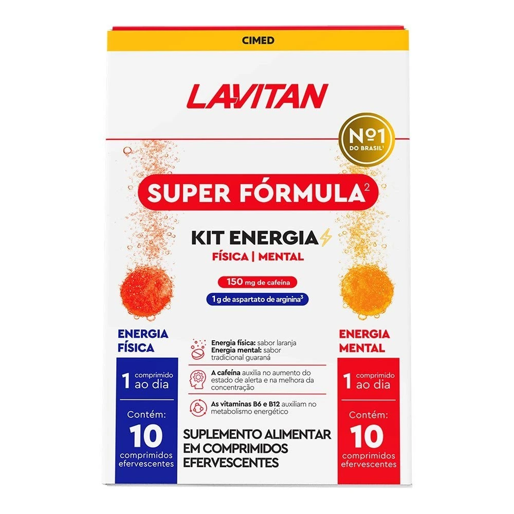 Lavitan Kit Físico e Mental 10 comprimidos efervescentes cada – Cafeína + Arginina — Lavitan | Farmácia Resyla