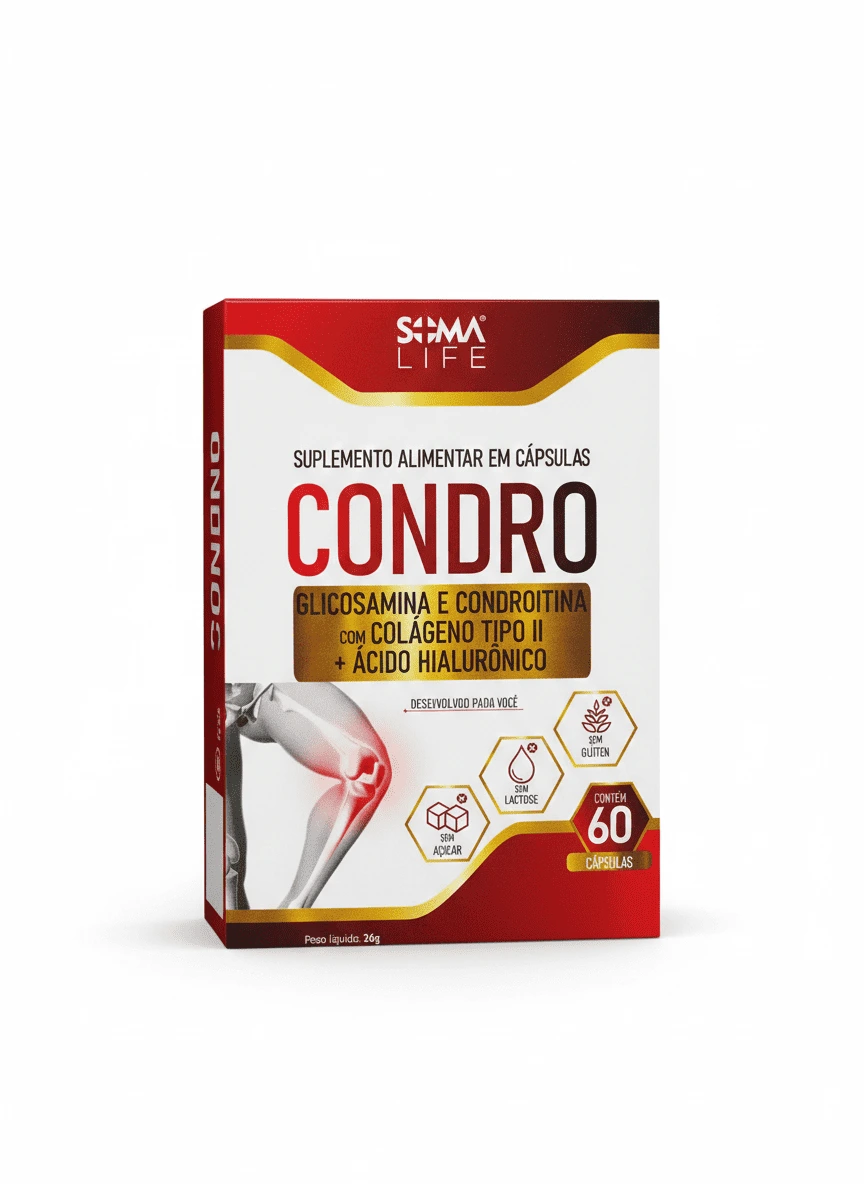 Suplemento Alimentar Glicosamina + Condroitina + Colágeno + Hialurônico 60 capsulas — | Farmácia Resyla