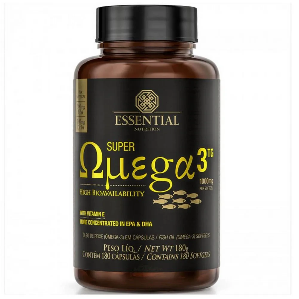 Super Omega 3 Tg (180 Cápsulas) 1000mg – Essential Nutrition — Essential Nutrition | Farmácia Resyla