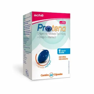 Protena Colágeno Não Hidrolisado Tipo II 40mg + Ômega 3 + Vitamina D – 60 cápsulas — | Farmácia Resyla
