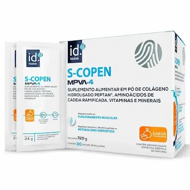S-Copen MPVA-4 Sabor Tangerina – 30 sachês de 24g cada — | Farmácia Resyla