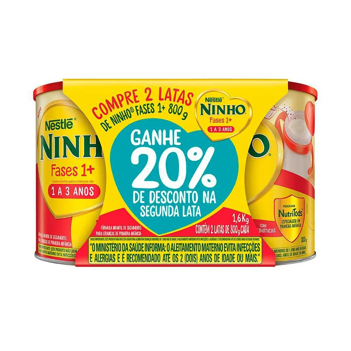 Kit Fórmula Infantil Ninho Fases 1+ com 2 unidades de 800g — Ninho | Farmácia Resyla