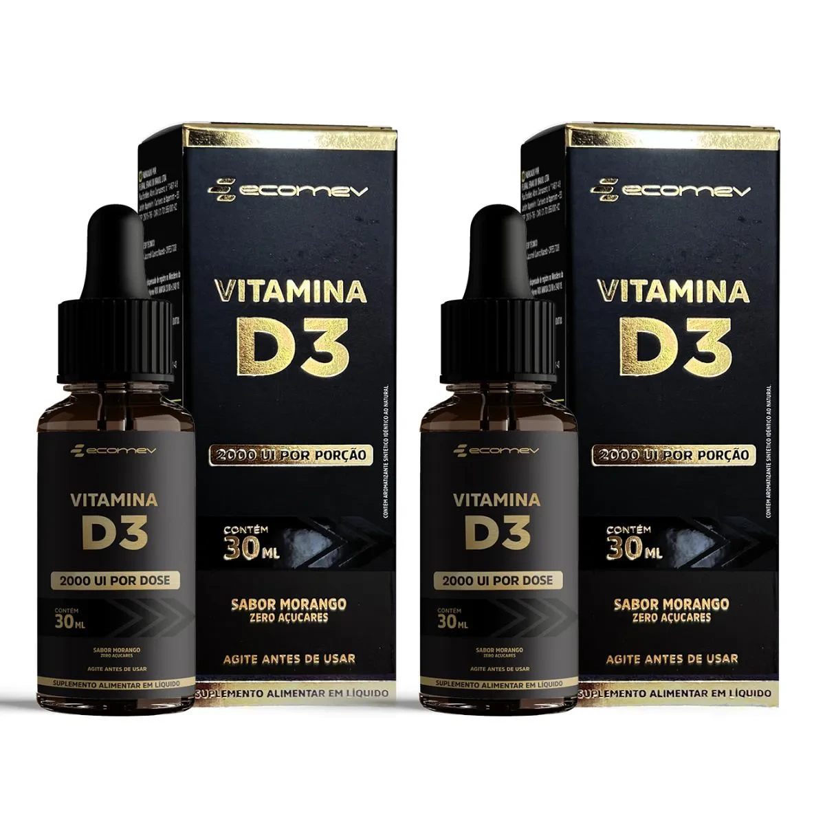 2Un Vitamina D3 2.000Ui em Gotas 30Ml – Sabor Morango — | Farmácia Resyla