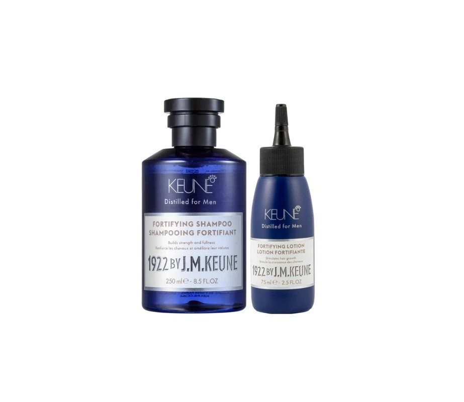 Kit Keune 1922 by J. M. Keune Fortifying – Shampoo Antiqueda 250ml + Loção Capilar Antiqueda 75ml — Keune | Farmácia Resyla
