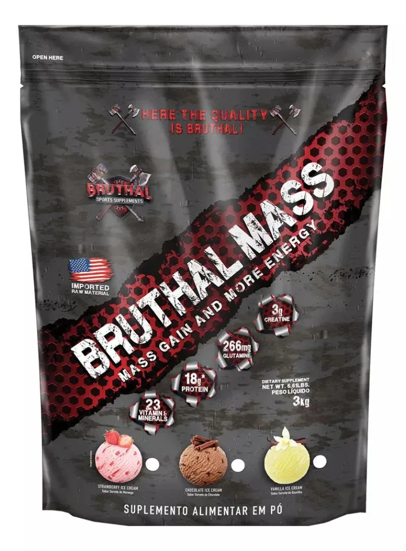 Hipercalórico Bruthal Mass 3kg Grow Thisoldie – Bruthal Sports Supplements – Sabor Gelado de Baunilha 3 Kg — | Farmácia Resyla