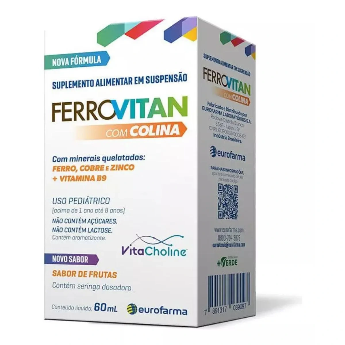 Suplemento Alimentar Infantil Ferrovitan Sabor Frutas – 60ml — | Farmácia Resyla