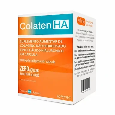 Suplemento Alimentar Colaten HA Colágeno Não Hidrolisado Tipo II – 60 cápsulas — | Farmácia Resyla