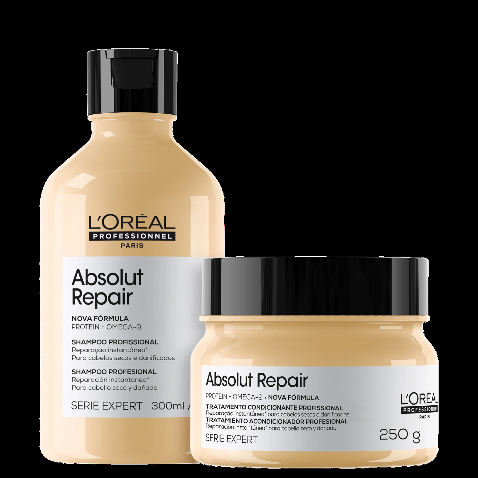 Kit L’Oréal Professionnel Serie Expert Absolut Repair Omega-9 + Protein Instant Resurfacing (2 Produtos) — | Farmácia Resyla