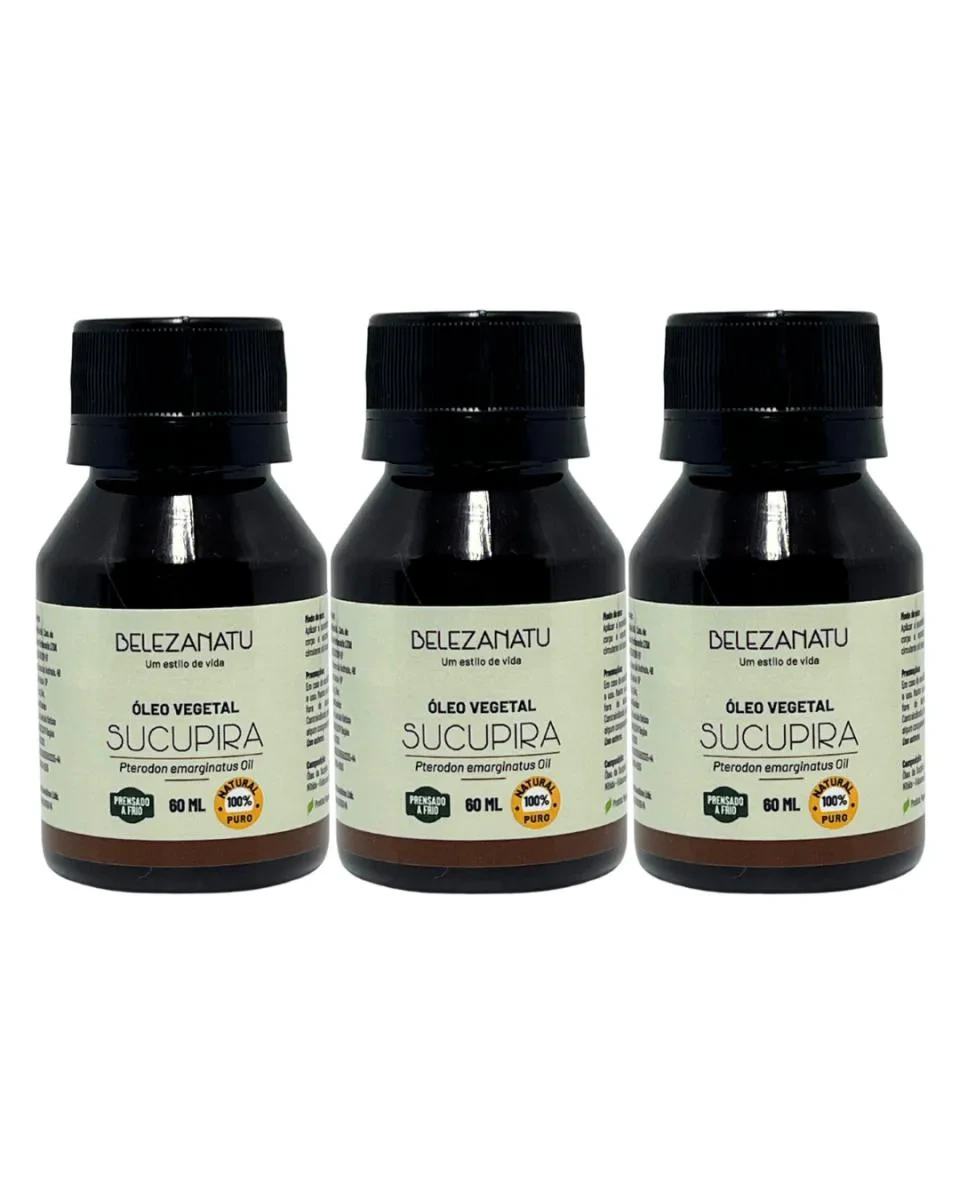 Kit 03 Unidades Óleo Vegetal Sucupira 60Ml – Belezanatu — | Farmácia Resyla