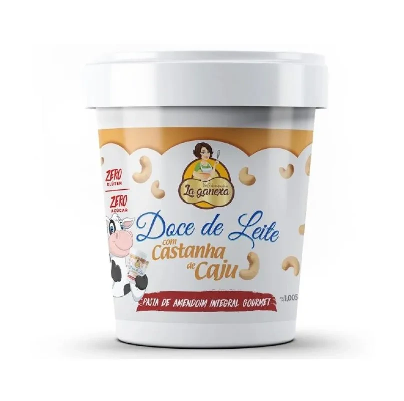 Pasta de Amendoim Integral Gourmet (1,05Kg) – Sabor: Doce de Leite C/ Castanha de Caju — | Farmácia Resyla