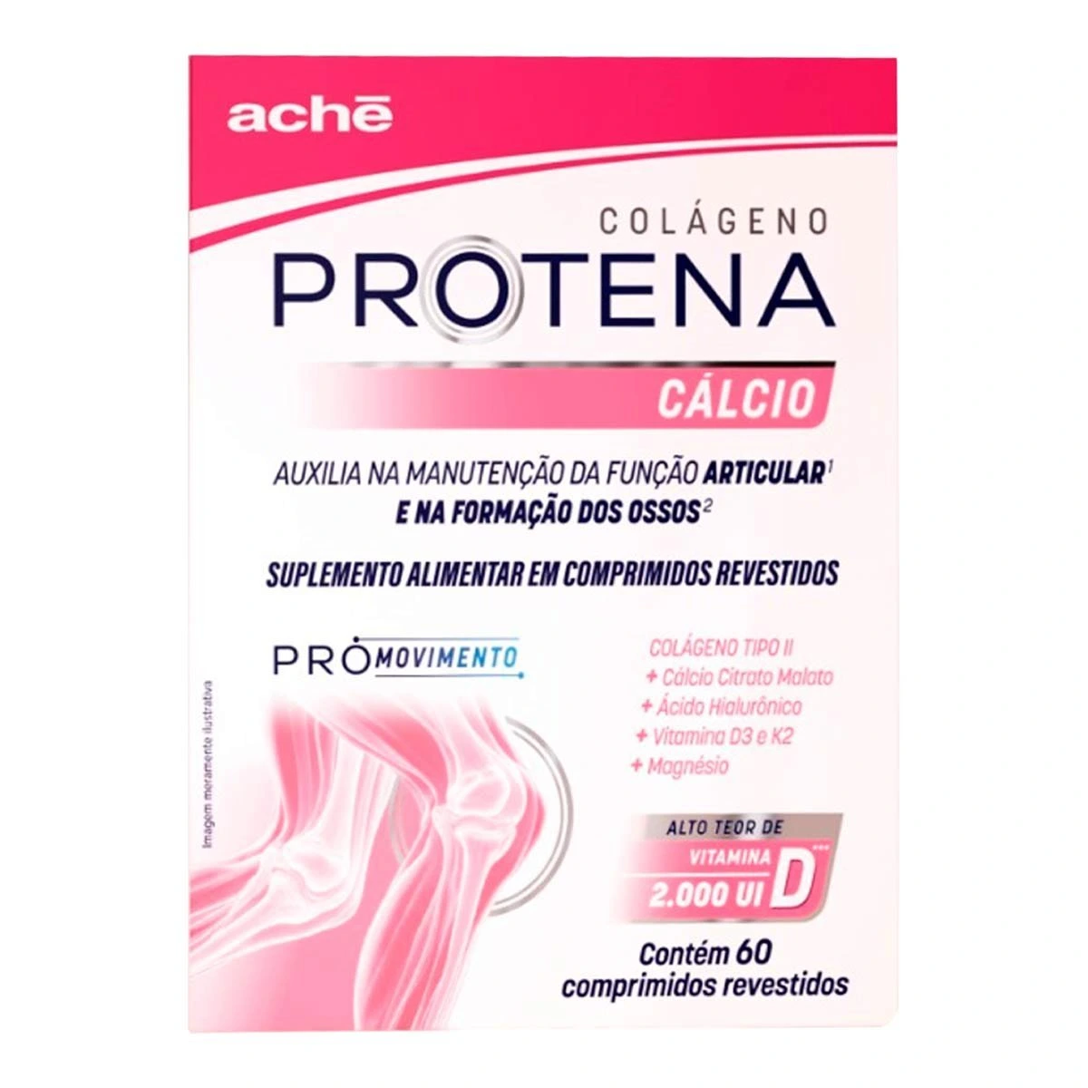 Protena Cálcio e Colágeno 60 Comprimidos Aché — Aché | Farmácia Resyla