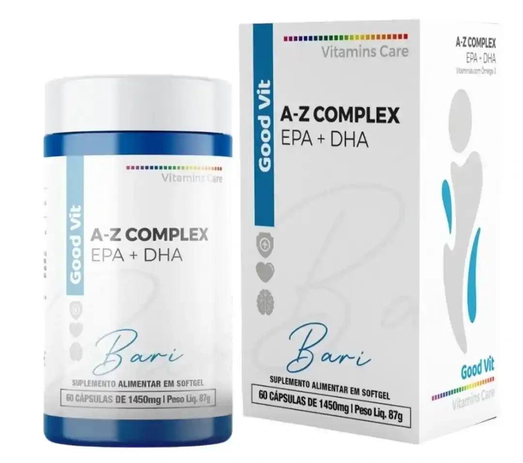 Good Vit AZ Complex Bari + Ômega 3 1450 mg 60 cápsulas — | Farmácia Resyla