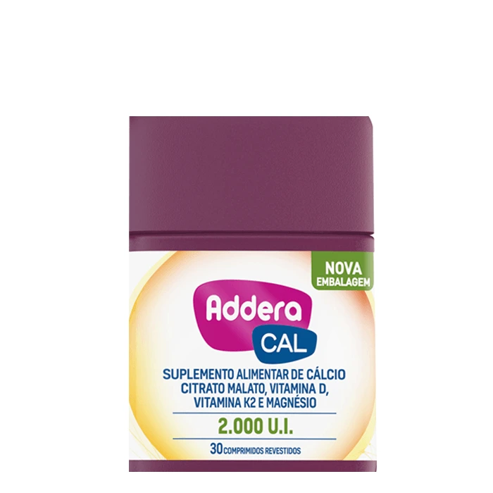 Addera Cal 2000 UI Colecalciferol 30 Comprimidos — Addera | Farmácia Resyla